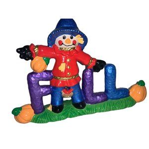 Ceramic FALL Autumn  Scarecrow Table Top Decor